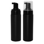 200ml Black Foaming Bottle with Natural Overcap & Black Pump