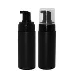 150ml Black Foaming Bottle with Natural Overcap & Black Pump