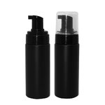 150ml Black Foaming Bottle with Natural Overcap & Black Pump