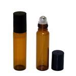 15ml Roll-On Amber Bottle with Black Cap