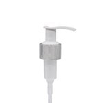 Lotion Pump Shiny Silver 24mm (410 neck) Twist Lock