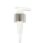 Lotion Pump Shiny Silver 24mm (410 neck) Pop-Up Lock