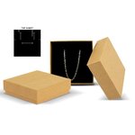 Madison Brown Kraft Jewellery Box + Black Insert 100mm (W) x 100mm (L) x 40mm (D) -Carton of 25