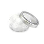 6g Make-Up Jar with Cap Matte Silver Rim and Sifter (U-20)