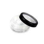 6g Make-Up Jar with Cap Shiny Black Rim and Sifter (U-20)
