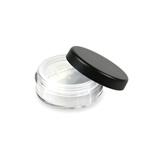 6g Make-Up Jar with Cap Matte Black and Sifter (U-20)