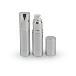 Brushed Aluminium with Chrome 30ml Airless serum Bottle (with cap)