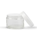 250ml Clear Round Glass Jar with White Bakelite Lid & Caska Seal