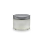 Cancelled - 250ml Frosted Round Glass Jar with Ring Grooved Matte Silver Lid & Caska Seal