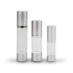 Clear with Silver Airless Serum Bottle (with cap)