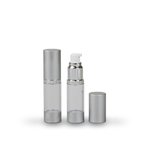 15ml Clear with Silver Airless Serum Bottle (with cap)