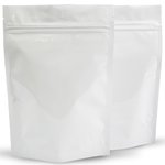 500g Matte White Stand Up Pouch 100 per Carton