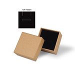 Madison Brown Kraft Ring Box + Black Insert: 50mm (W) x 50mm (L) x 30mm (D) - Carton of 50