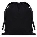 Black Cotton Drawstring Bags