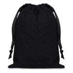 Black Cotton Drawstring Bag: Medium - 250mm (W) x 350mm (H) - Carton of 100