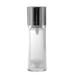 Cancelled - 30ml Clear Aella Airless Serum Bottle with Shiny Silver Top                             