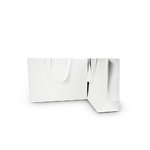 Ice MATTE Midi Landscape: WHITE Grosgrain Ribbon Handle 40cm (W) x 29cm (H) + 13cm (G) - 100/CTN