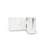 Ice MATTE Midi Landscape: WHITE Grosgrain Ribbon Handle 40cm (W) x 29cm (H) + 13cm (G) - 100/CTN