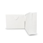 Arizona Deluxe White Kraft Bag: WHITE COTTON TWILL HANDLE 36cm (W) x 24cm (H) + 12cm (G) - 150/CTN