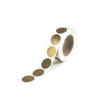 40mm Gold MATTE Circle Stickers - Roll of 1,000
