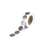 40mm Silver MATTE Circle Stickers - Roll of 1,000