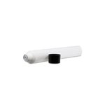 5ml-15ml Open-Ended Shiny White Tube with Foil Seal and Black Screw Cap