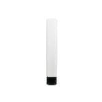 30ml-80ml Open-Ended Shiny White Tube with Foil Seal and Black Flip Top Cap