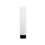 60ml-160ml Open-Ended Shiny White Tube with Foil Seal and Black Flip Top Cap