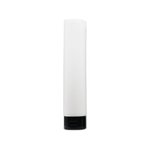 120ml-220ml Open-Ended Shiny White Tube with Foil Seal and Black Flip Top Cap