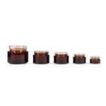 Amber Round Glass Jars