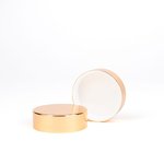 47mm Metal Smooth Shiny Gold Cap