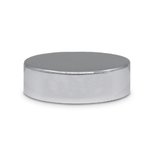 47mm Metal Smooth Shiny Silver Cap
