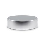 47mm Metal Smooth Matte Silver Cap