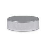 47mm Metal Smooth Shiny Silver Cap