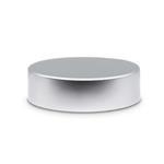 47mm Metal  Smooth Matte Silver Cap