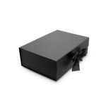 Midnight Medium Foldable Rigid Box + BLACK RIBBON: 305mm (W) x 220mm (L) x 100mm (D) - Carton of 25