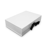 Ice Large Foldable Rigid Box + BLACK RIBBON: 375mm (W) x 260mm (L) x 85mm (D) - Carton of 25