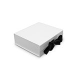 Ice Small Foldable Rigid Box + BLACK RIBBON: 220mm (W) x 203mm (L) x 70mm (D) - Carton of 25