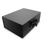 Midnight X-Large Foldable Rigid Box + BLACK RIBBON: 400mm (W) x 300mm (L) x 150mm (D) - Carton of 25