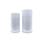 Shiny White Round Stick Deodorant Bottle with Bottom Plug