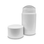30ml Shiny White Round Stick Deodorant Bottle with Bottom Plug