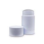 30ml Matte White Round Stick Deodorant Bottle with Bottom Plug