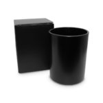250ml Matte Black Round Glass Candle Jar