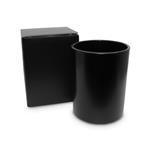 250ml Matte Black Round Glass Candle Jar