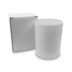 250ml Matte White Round Glass Candle Jar