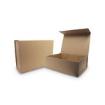 Brown Kraft Medium Foldable Rigid Box: 305mm (W) x 220mm (L) x 100mm (D) - Carton of 25