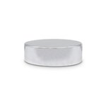 53mm Metal Smooth Shiny Silver Cap