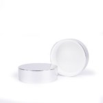 53mm Metal Smooth Shiny Silver Cap