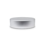 53mm Metal Smooth Matte Silver Cap