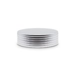 53mm Metal Ring Grooved Matte Silver Cap